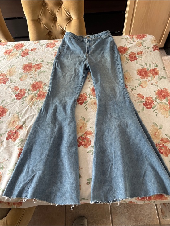 Free People Denim - Free People Ladies Light Blue High-Rise Flare Jeans-28